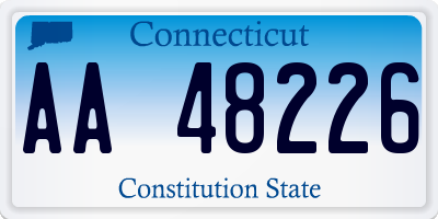 CT license plate AA48226