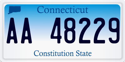 CT license plate AA48229