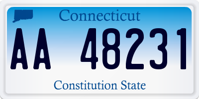 CT license plate AA48231