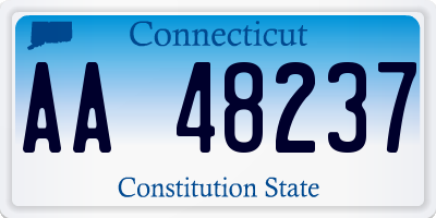 CT license plate AA48237