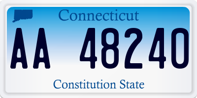 CT license plate AA48240
