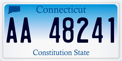 CT license plate AA48241