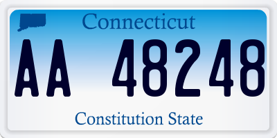 CT license plate AA48248