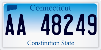 CT license plate AA48249