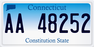 CT license plate AA48252