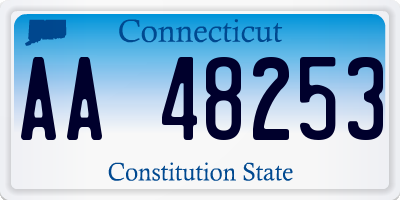 CT license plate AA48253