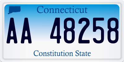 CT license plate AA48258