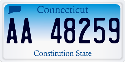 CT license plate AA48259