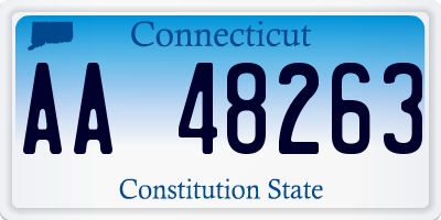 CT license plate AA48263