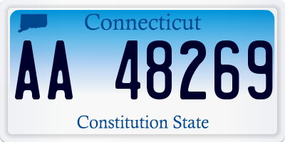 CT license plate AA48269