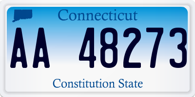 CT license plate AA48273