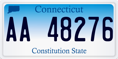 CT license plate AA48276