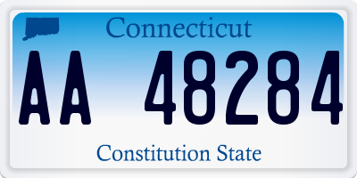 CT license plate AA48284