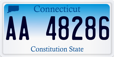 CT license plate AA48286