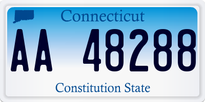 CT license plate AA48288