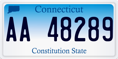 CT license plate AA48289