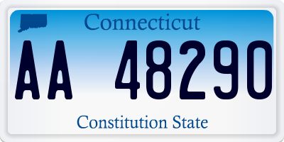 CT license plate AA48290