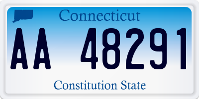 CT license plate AA48291