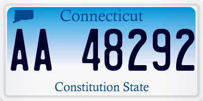 CT license plate AA48292