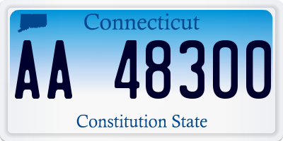 CT license plate AA48300