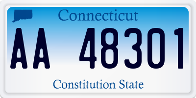 CT license plate AA48301