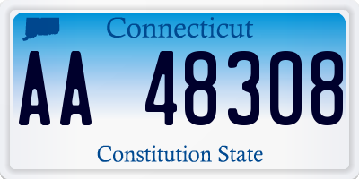 CT license plate AA48308