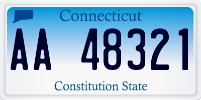 CT license plate AA48321