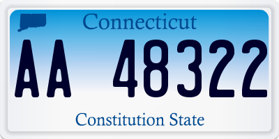 CT license plate AA48322
