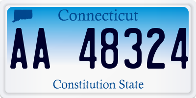 CT license plate AA48324