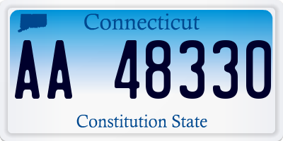 CT license plate AA48330