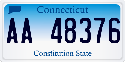 CT license plate AA48376