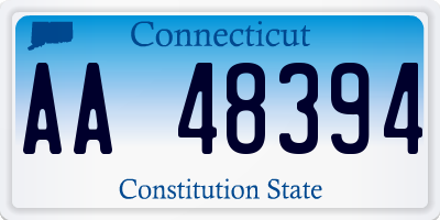 CT license plate AA48394