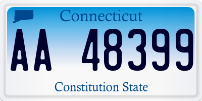 CT license plate AA48399