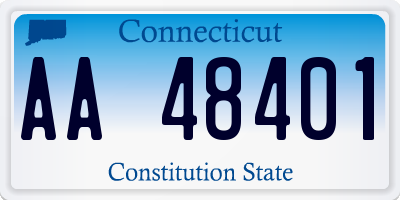 CT license plate AA48401