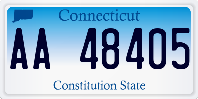 CT license plate AA48405