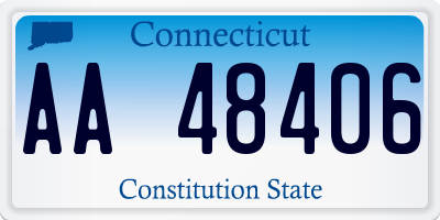 CT license plate AA48406