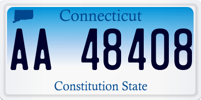 CT license plate AA48408