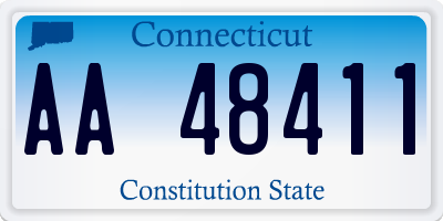 CT license plate AA48411