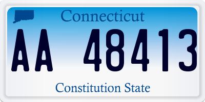 CT license plate AA48413
