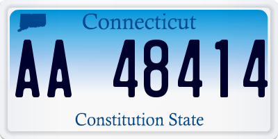 CT license plate AA48414