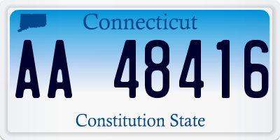 CT license plate AA48416