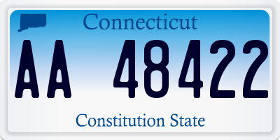 CT license plate AA48422