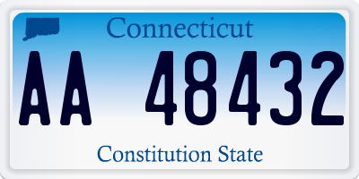 CT license plate AA48432