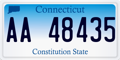 CT license plate AA48435