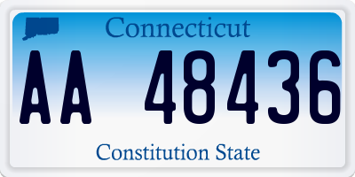 CT license plate AA48436