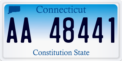 CT license plate AA48441