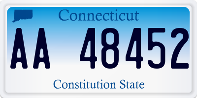 CT license plate AA48452