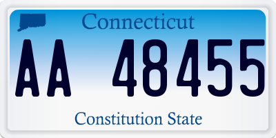 CT license plate AA48455