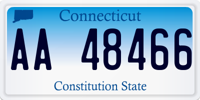 CT license plate AA48466