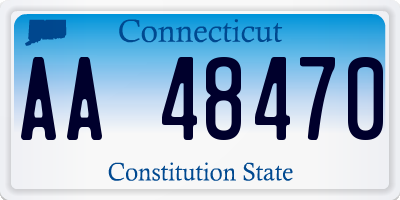 CT license plate AA48470
